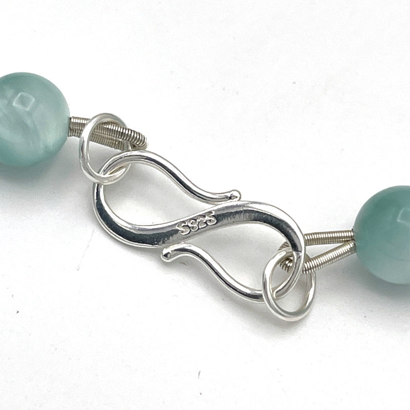 Green Moonstone & Baroque Pearl Necklace